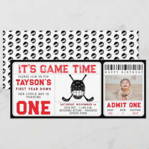 Convites Bilhete de primeiro aniversario para Baixo do Hock