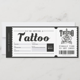 Convites Bilhete de Vale-Presente de Tatuagem Certificado