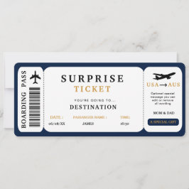Convites Bilhete de Viagem Surpresa Passagem de Embarque de