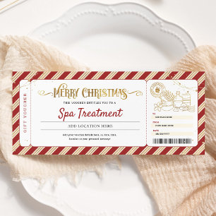 Convites Bilhete de Voucher de Presente de Natal de Massage