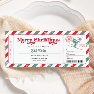 Convites Bilhete de Voucher de Presente de Natal para Viage