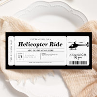 Bilhete de Voucher de Presente de Passeio de Helic