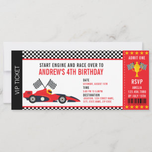 Convites Bilhete do legal Race Car Racing Party