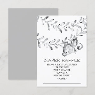 Convites Bilhete neutro do Raffle da fralda do chá de