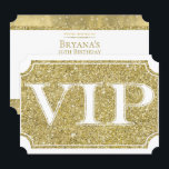 Convites Bilhete para o Evento da Festa VIP Brilho Branco e<br><div class="desc">personalize com qualquer texto</div>