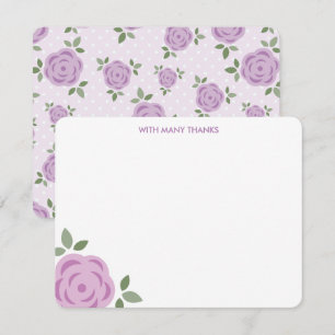 Convites Bilhetes de Agradecimento Florais de Lavanda