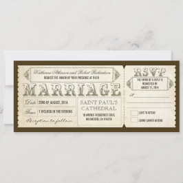 Convites bilhetes de casamento antigos & RSVP