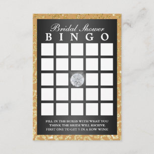 Convites Bingo de Bridal Dourado Leopardo Imprime Bingo Mod