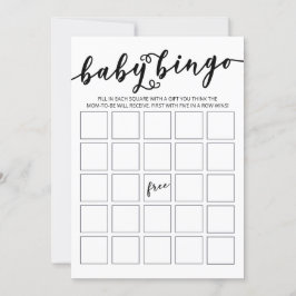 Convites Bingo de Chá de fraldas Simplesmente Elegante