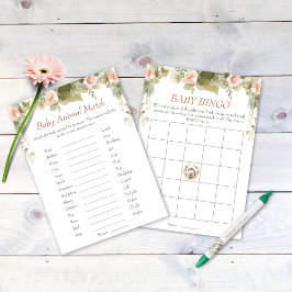 Convites Bingo e Matriz Animal, Chá de fraldas de porco