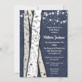 Convites Birch Tree - Chá de panela das Luzes Brilhantes à 