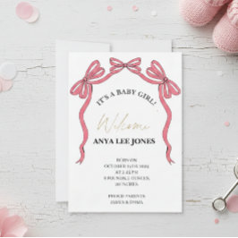 Convites Birth announcement card for a baby Newborn 