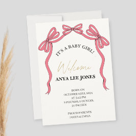 Convites Birth announcement card for a baby Newborn