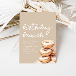 Convites Birthday Brunch com Pilha de Rosquinhas