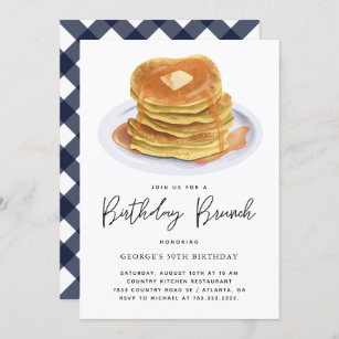 Convites Birthday Brunch Pancakes