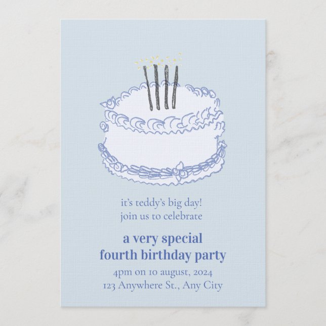 Convites Birthday Celebration – Editable Party Invitation T (Frente)