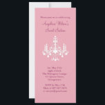 Convites Birthday Chandelier (rosa)<br><div class="desc">Um delicado e antigo candelabro cria o ambiente perfeito para qualquer Festa de aniversário. Ele é mostrado no papel básico; no entanto,  recomendo o peso e a textura do papel de linho,  ou o martelo do papel de gelo metálico.</div>