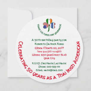 Convites Birthday do Shamrock Irlandês Tailandês