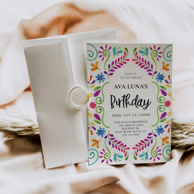 Convites Birthday do tema Fiesta mexicano (Criador carregado)