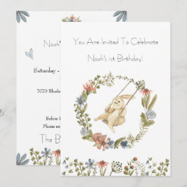 Convites Birthday Invitation (12,7 x 17,8 cm) - Rabbit