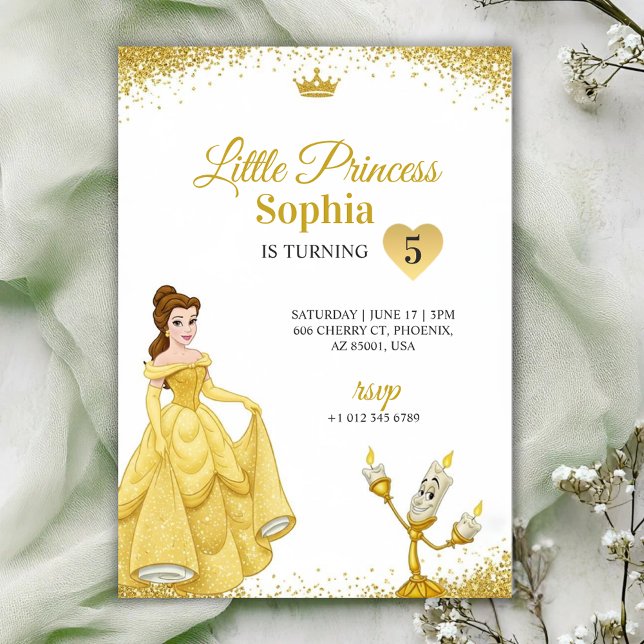 Convites Birthday Invitation featuring a princess (Criador carregado)