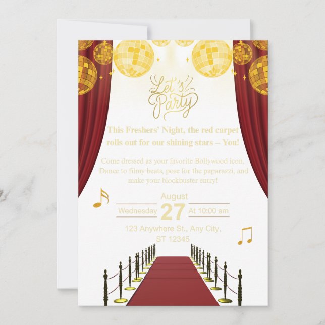Convites Birthday Invitation Minimal Elegant Modern Design (Frente)