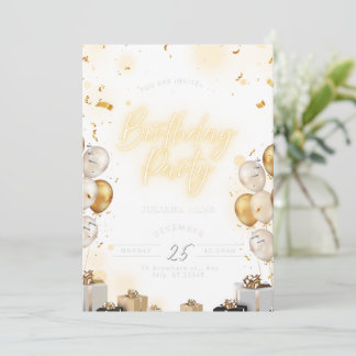 Convites Birthday Invitation Pink Aesthetic Cute Design