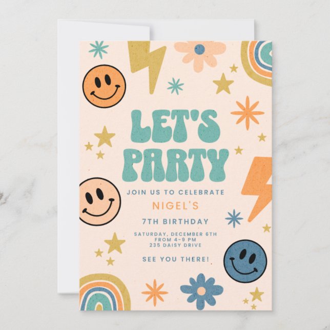 Convites Birthday Invitation Postcards Design (Frente)