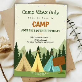 Convites Birthday Invitation with a camping vibe 