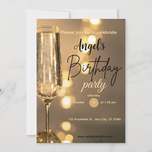 Convites Birthday Invitations  (Frente)