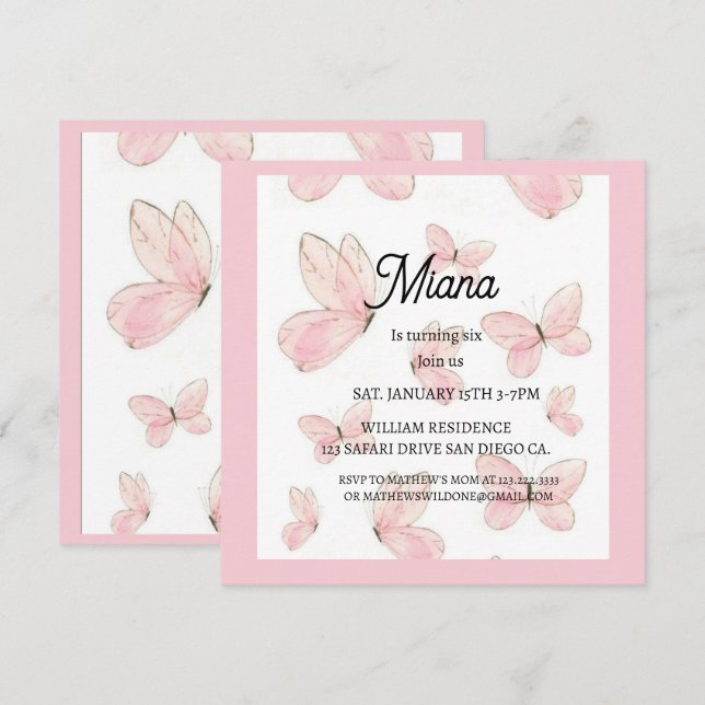 Convites Birthday invitations (Frente/Verso)