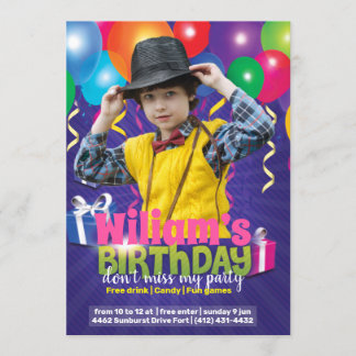 Convites Birthday Kids Party Flyer