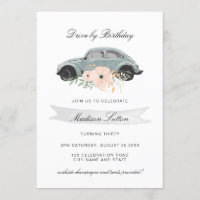 Birthday Parade Drive por Watercolor Beetle Floral