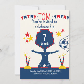 Convites Birthday Party Invitation Football for Boys