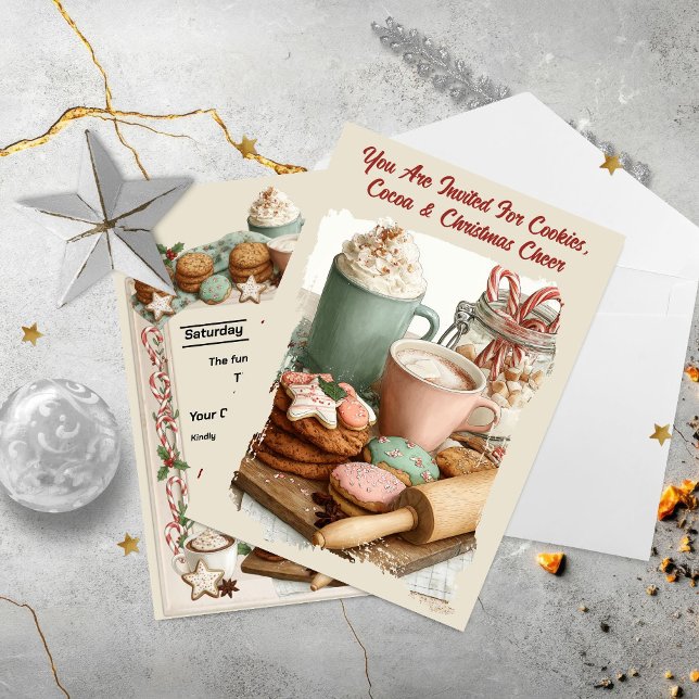 Convites Biscoitos, Cacau e Alegria de Natal (Criador carregado)