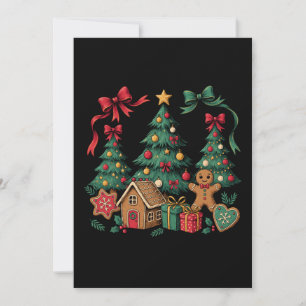 Convites Biscoitos de Casa de Gengibre de Árvore de Natal A