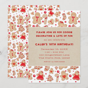 Convites Biscoitos de Gengibre Assados Rústicos Caprichosos