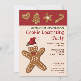 Convites Biscoitos de Gengibre - Festa de Decoração de Bisc