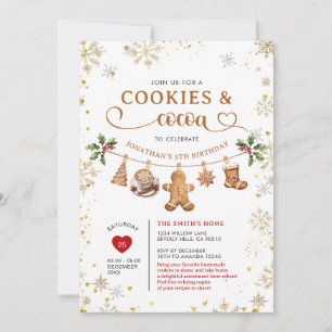 Convites Biscoitos de Inverno & Natal de Chocolate ao Leite
