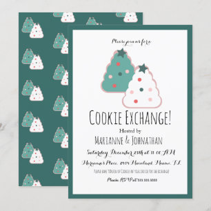 Convites Biscoitos de Natal Árvore de Natal Troca de Biscoi