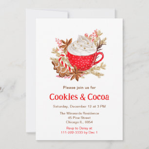 Convites Biscoitos de Natal e Cacau