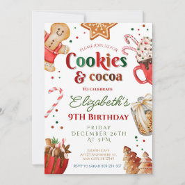 Convites Biscoitos de Natal e cacau Festivo