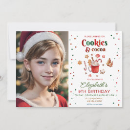 Convites Biscoitos de Natal e cacau Festivo
