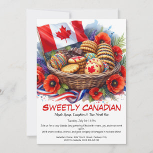 Convites Biscoitos do Dia do Canadá & Coquelicots Docemente