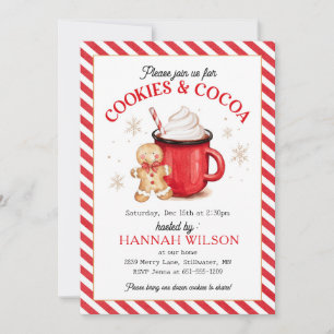 Convites Biscoitos e cacau Natal