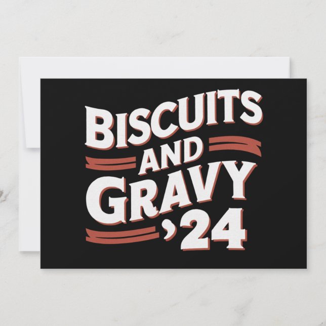 Convites Biscoitos Gravy 2024 Comida Presidencial (Frente)