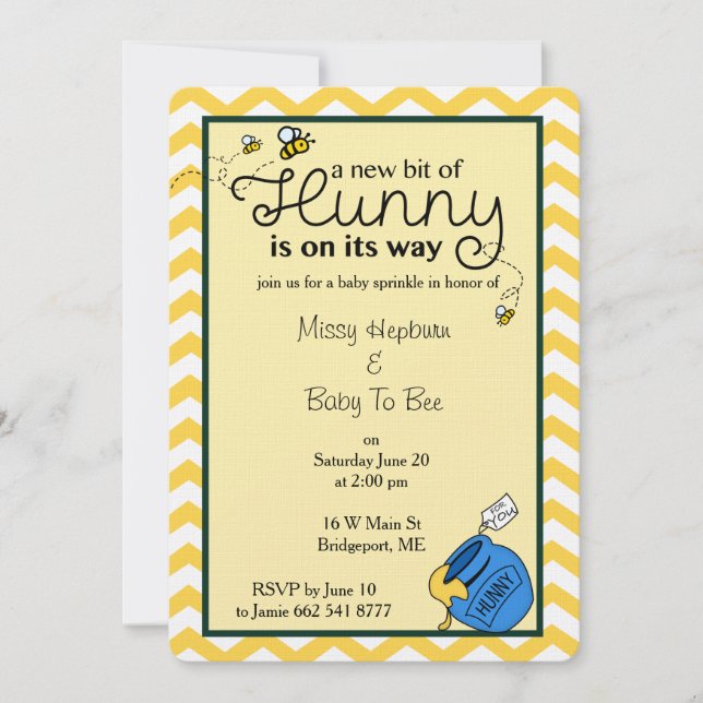 Convites Bit of Hunny (Frente)