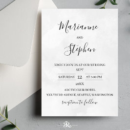 Convites Black and White Elegant Minimalist Invitation