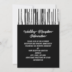 Convites Black and White Modern Strike Elegante Minimalista