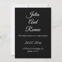 Black and White Wedding